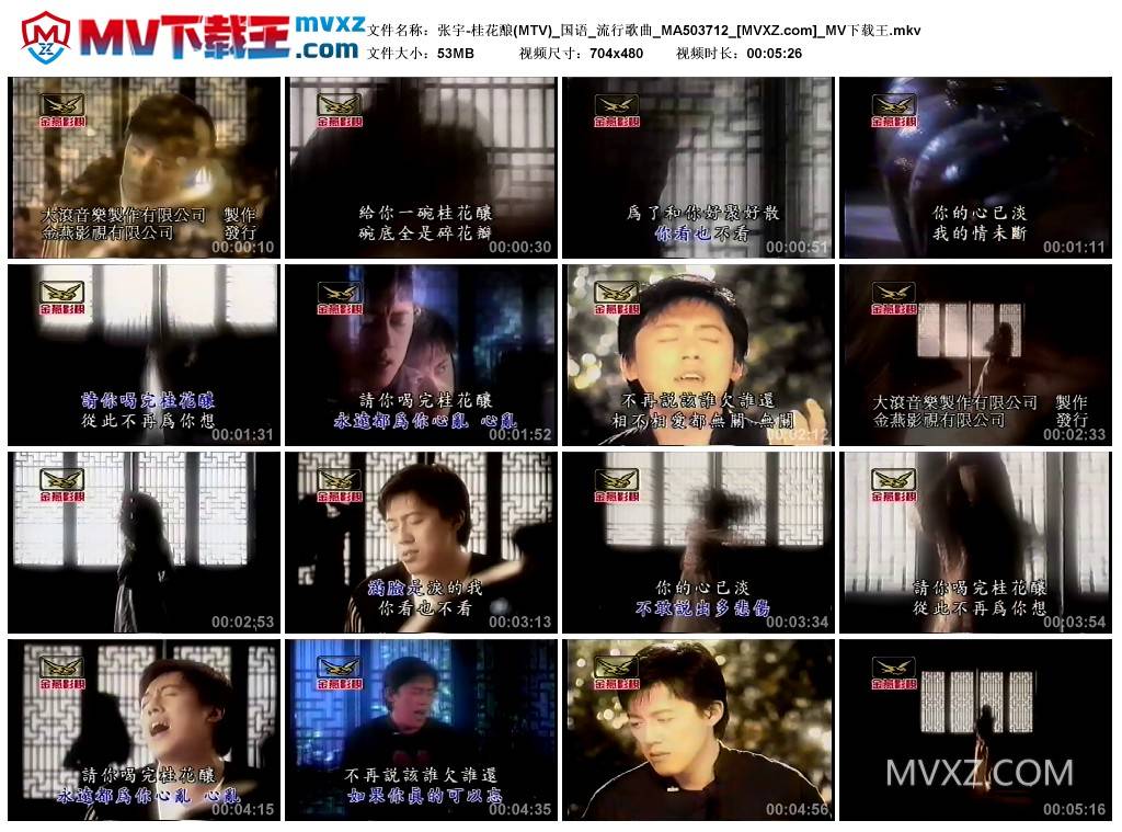 张宇-桂花酿(MTV)_国语_流行歌曲_MA503712